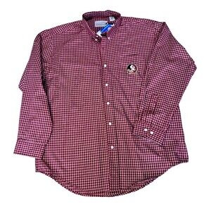 FSU Mens Shirt XL Plaid Button Up Campus Specialties Gameday College Bonehead